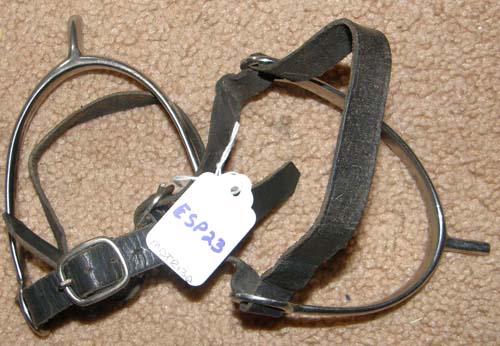 Landsborough English Spur Straps – Black Leather, Stitched Edge, Prince Of Wales Style (1.3cm X 43cm)
